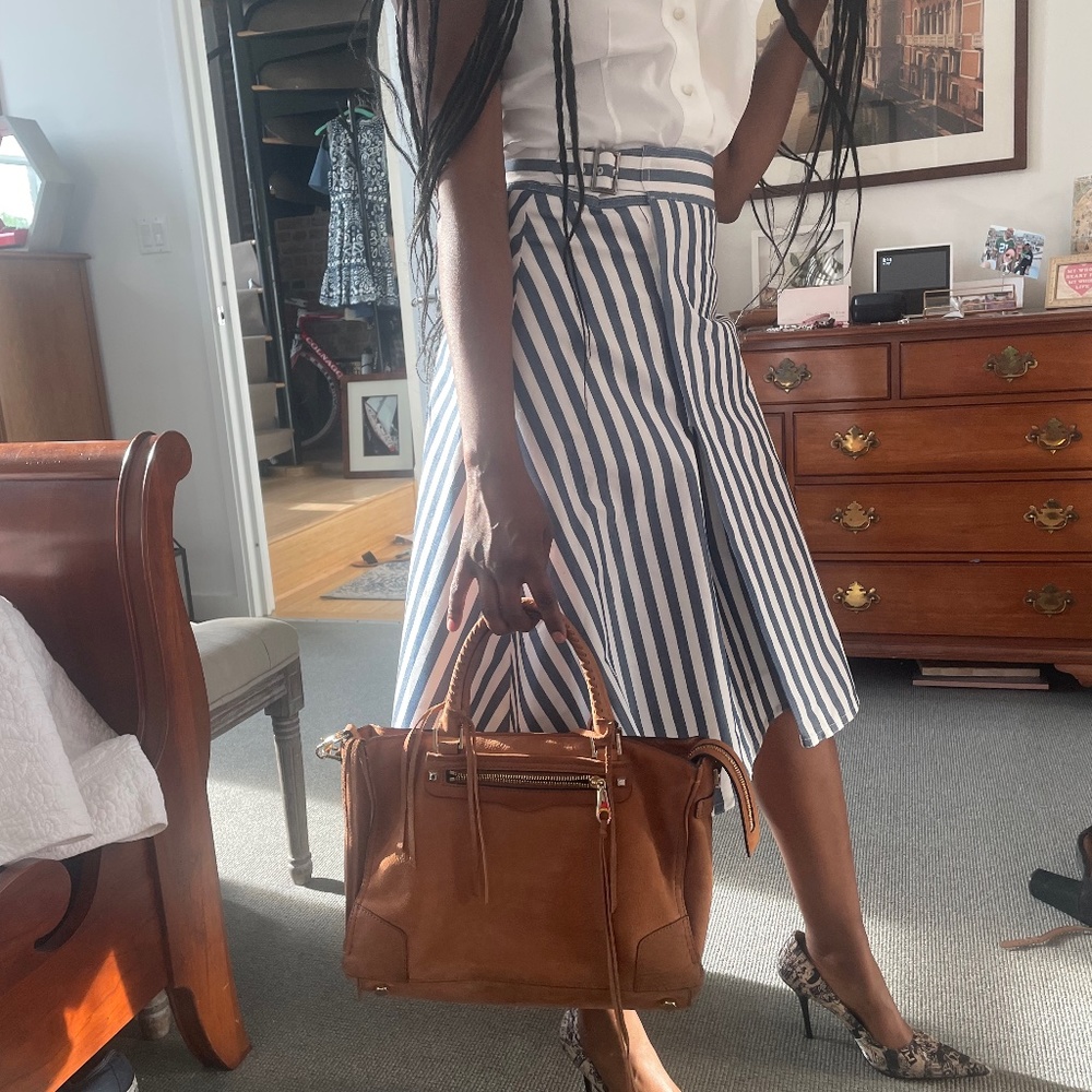 Anthropologie Maeve Asymmetrical Striped Skirt